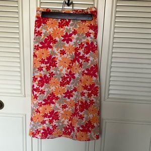 Spring into summer with this lovely pink and peach A-line skirt